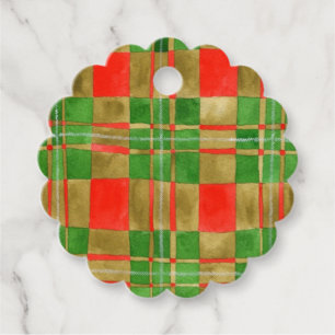 Étiquettes Cadeau MAC GREGOR TARTAN Scalloped Balises cadeaux