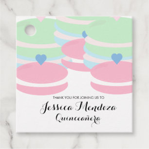 Étiquettes Cadeau Macarons Quince Sweet 16