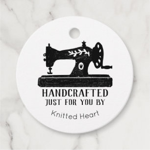Étiquettes Cadeau Machine à coudre artisanale