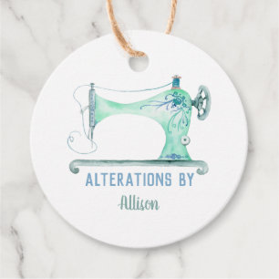 Étiquettes Cadeau Machine à coudre Eau-Couleur de Seamstress Tags fa
