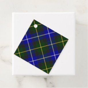 Étiquettes Cadeau Macneil de Barra tartan bleu vert plaid