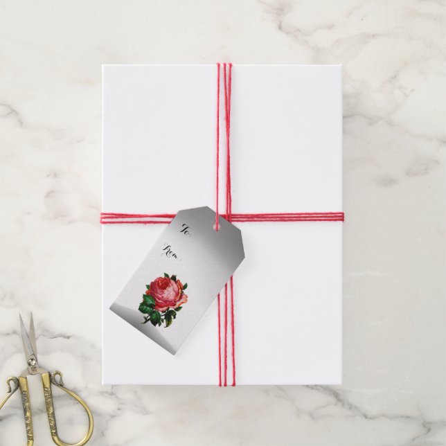 ÉTIQUETTES-CADEAU MADONNA DU ROSE BOWER (Avec de la ficelle)
