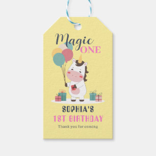 Étiquettes-cadeau Magic One Licorne 1er Anniversaire