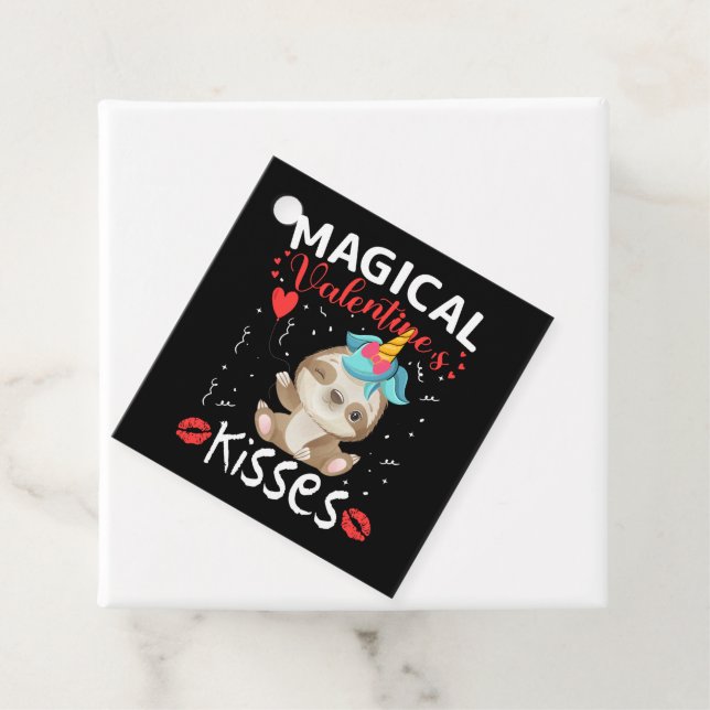 Étiquettes Cadeau Magical Valentine's Kisses (En situation)