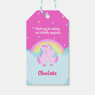 Étiquettes-cadeau Magique Cute Unicorn Anniversaire