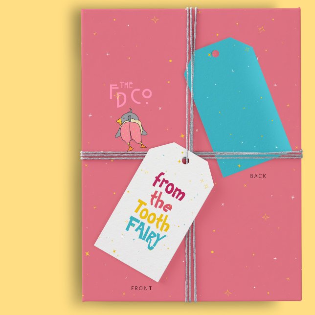Étiquettes-cadeau Magique Sparkly "From Tooth Fairy" Cute Starry (Créateur téléchargé)