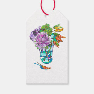 Étiquettes-cadeau Magnifique Bouquet Végétal d'Automne