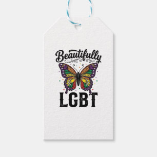 Étiquettes-cadeau Magnifique Chemise LGBT Papillon Vintage Fierté_1