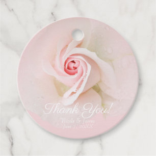 Étiquettes Cadeau Magnifique rose humide rose pâle élégant Shower de