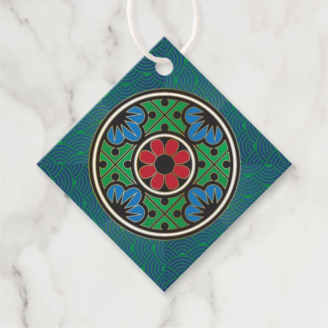 Étiquettes Cadeau Mah Jongg - Mots clés (Devant)