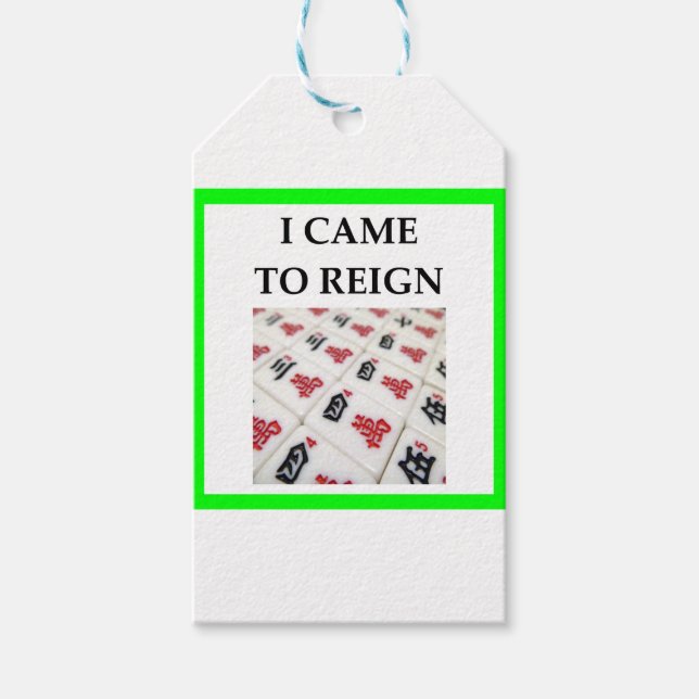 Étiquettes-cadeau mahjong (Devant)