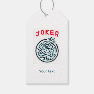 Étiquettes-cadeau MahJong, symbole mosaïque Joker