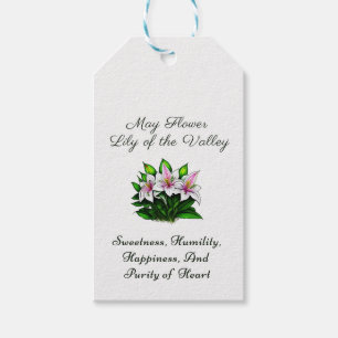 Étiquettes-cadeau Mai Mois de naissance Lys de fleurs de la vallée F