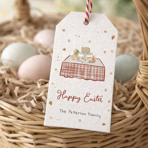Étiquettes-cadeau Main Whimsical Tirée Joyeuse Pâques