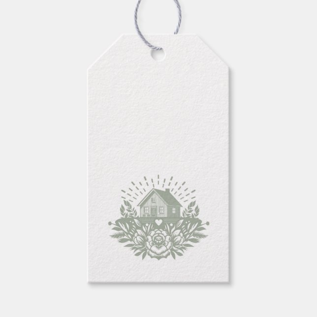 Étiquettes-cadeau Maison de style vintage (Devant)