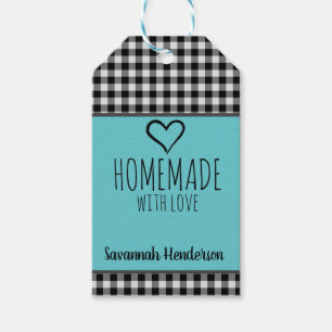 Étiquettes-cadeau Maison faite maison avec amour de Buffalo Plaid et