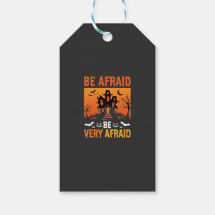 Étiquettes-cadeau Maison Hantée Halloween Soyez Effrayés Design