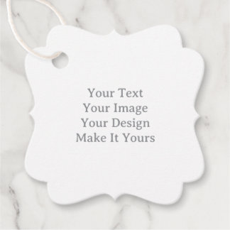 Étiquettes Cadeau Make Your Own 2" x 2" Fancy Square Cott Favor Tags