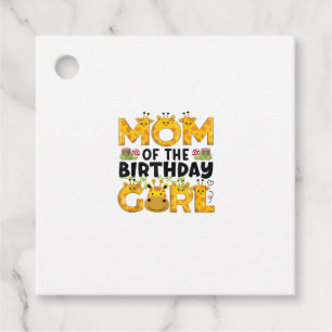 Étiquettes Cadeau Maman 1er Anniversaire Girl Giraffe Theme Party Zo