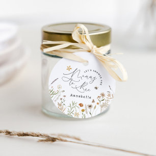 Étiquettes Cadeau Maman à être fleur sauvage baby shower