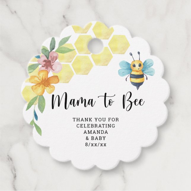 Étiquettes Cadeau Maman abeille (Devant)