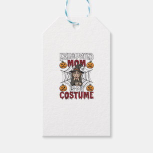 Étiquettes-cadeau Maman Épuisée Est Costume Sorcière Halloween Café