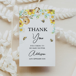 Étiquettes-cadeau Maman Florale Jaune Bleu À Être Baby shower