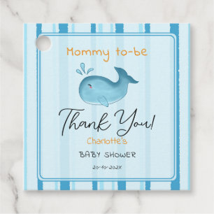 Étiquettes Cadeau Maman futur bébé baleine mignonne Shower