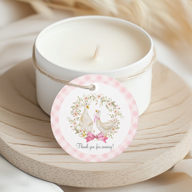 Étiquettes Cadeau Maman & Petites fleurs d'oie Baby shower Merci (Créateur téléchargé)