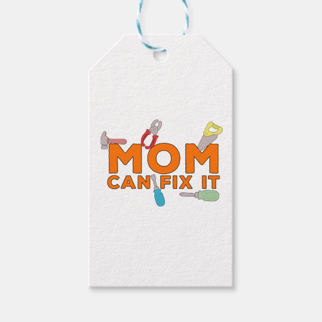 Étiquettes-cadeau Maman peut le réparer (Devant)