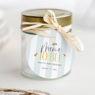 Étiquettes Cadeau Maman to Bee Honey Baby shower vert