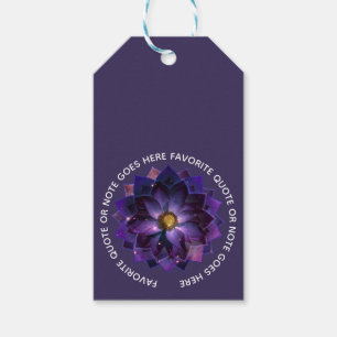 Étiquettes-cadeau Mandala de la Fleur Mystique du Lotus Nouvel Âge