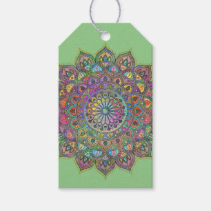 Étiquettes-cadeau Mandala Inde Style 1