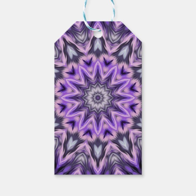Étiquettes-cadeau Mandala violette Lilac (Devant)