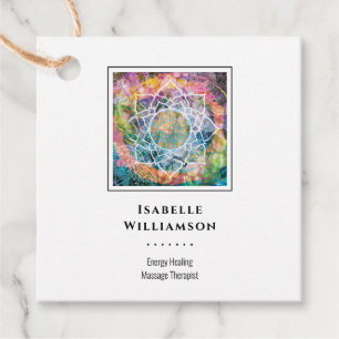 Étiquettes Cadeau Mandala Zen Reiki Yoga Massage spirituel sacré