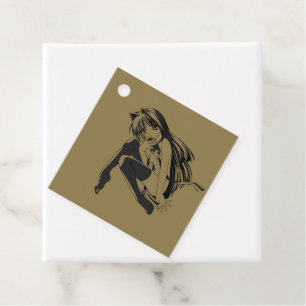 Étiquettes Cadeau Manga, Neko Catgirl Furry Kawaii Loli