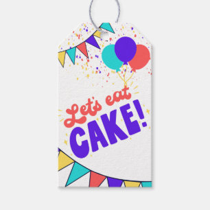 Étiquettes-cadeau Mangeons du gâteau ! Étiquette-cadeau