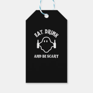 Étiquettes-cadeau Mangez Boire Et Soyez Effrayant Halloween Fête Fan