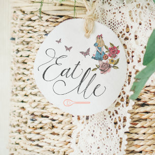 Étiquettes Cadeau Mangez-Moi ! Mariage Vintage Alice au Pays des Mer