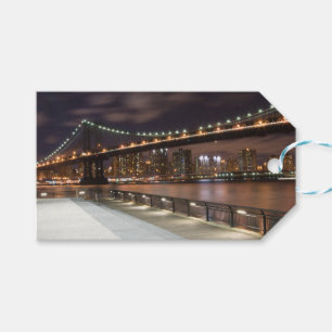 Étiquettes-cadeau Manhattan Bridge et NYC Skyline