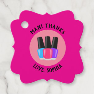 Étiquettes Cadeau Mani Merci Spa Party Favoriser Tags