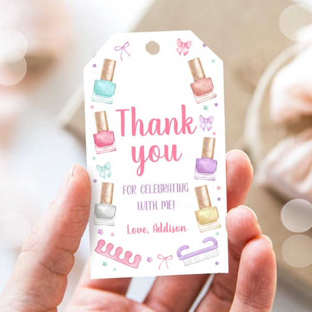 Étiquettes-cadeau Mani-Pedi Party Manicure Pedicure Nail Polish (Créateur téléchargé)