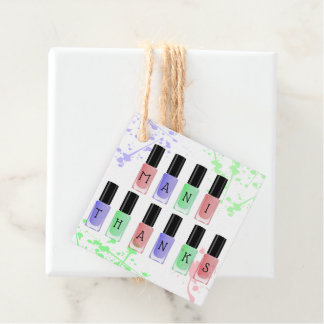 Étiquettes Cadeau Mani Thanks Vernis à Ongles Thème de la Baby Showe
