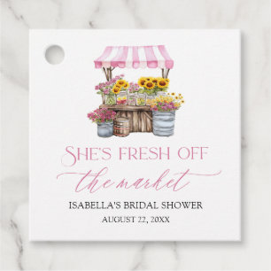 Étiquettes Cadeau Marché de producteur fraîchement ouvert Shower de