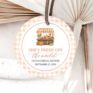 Étiquettes Cadeau Marché de producteurs fraîchement ouvert Shower de