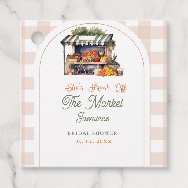 Étiquettes Cadeau Marché de producteurs Frais sur le marché Enterrem (Devant)