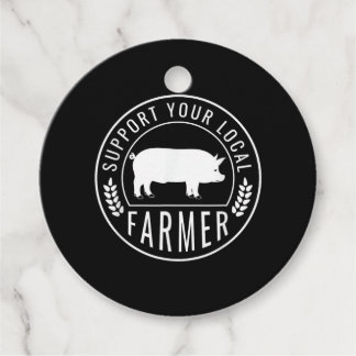Étiquettes Cadeau Marché des agriculteurs soutenez votre éleveur de