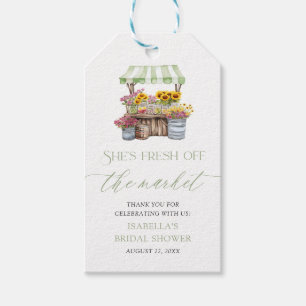 Étiquettes-cadeau Marché des Fermiers Frais Mariage de Fille