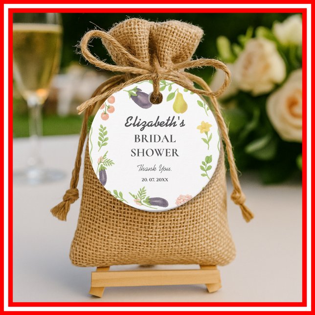 Étiquettes Cadeau Marché des Fermiers Fresh Off The Market Shower de (Créateur téléchargé)