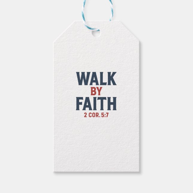 Étiquettes-cadeau Marcher dans la foi  (Devant)